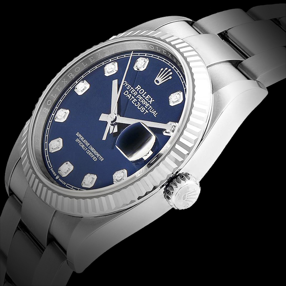Il colore blu nella moda Rolex Datejust quadrante blu diamanti usato nuovo prezzo in vendita